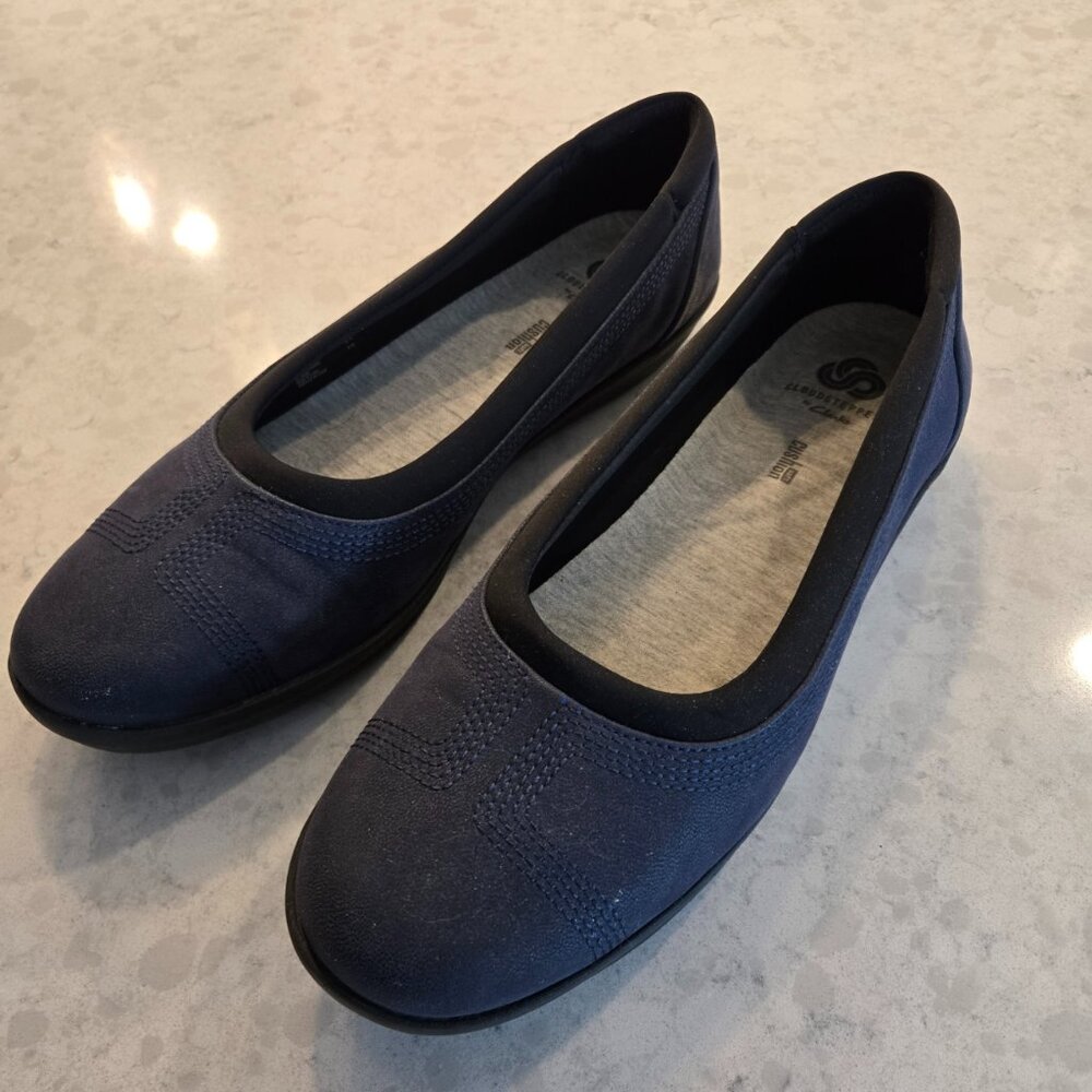 Women's Cloud Steppers by Clarks - Navy w/ Black Trim